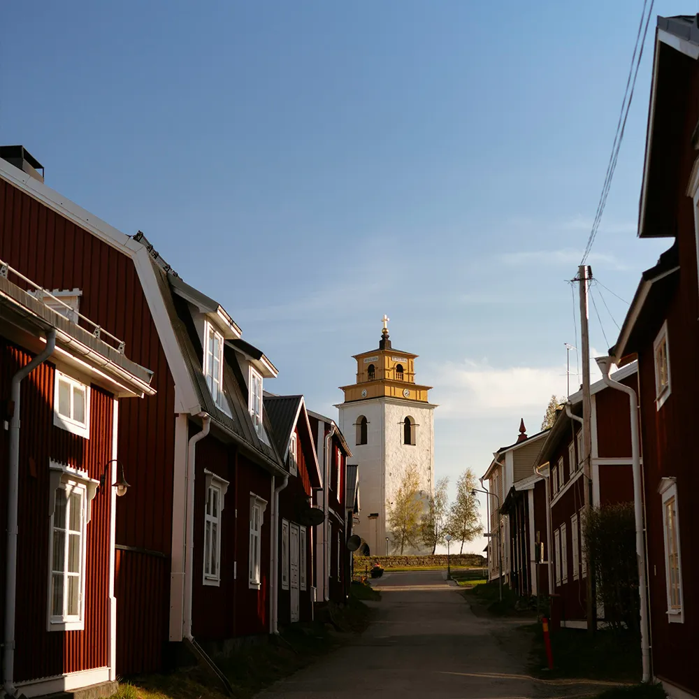 A view of gammelstads church in Luleå